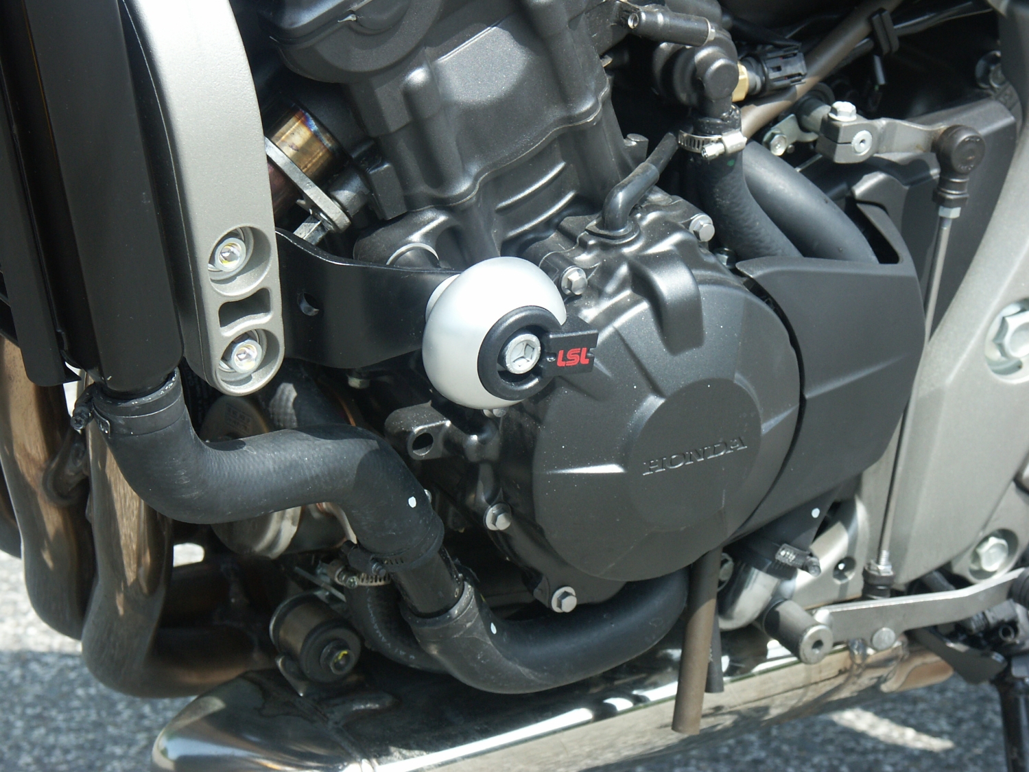 LSL Crash Pad Mounting Kit for Honda CB600F Hornet, 2007-, (DS), black