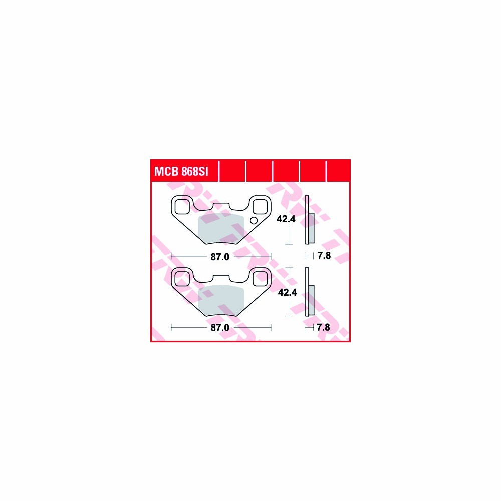 TRW Brake Pad Set Sintered Off-road MCB868SI Rear Wheel