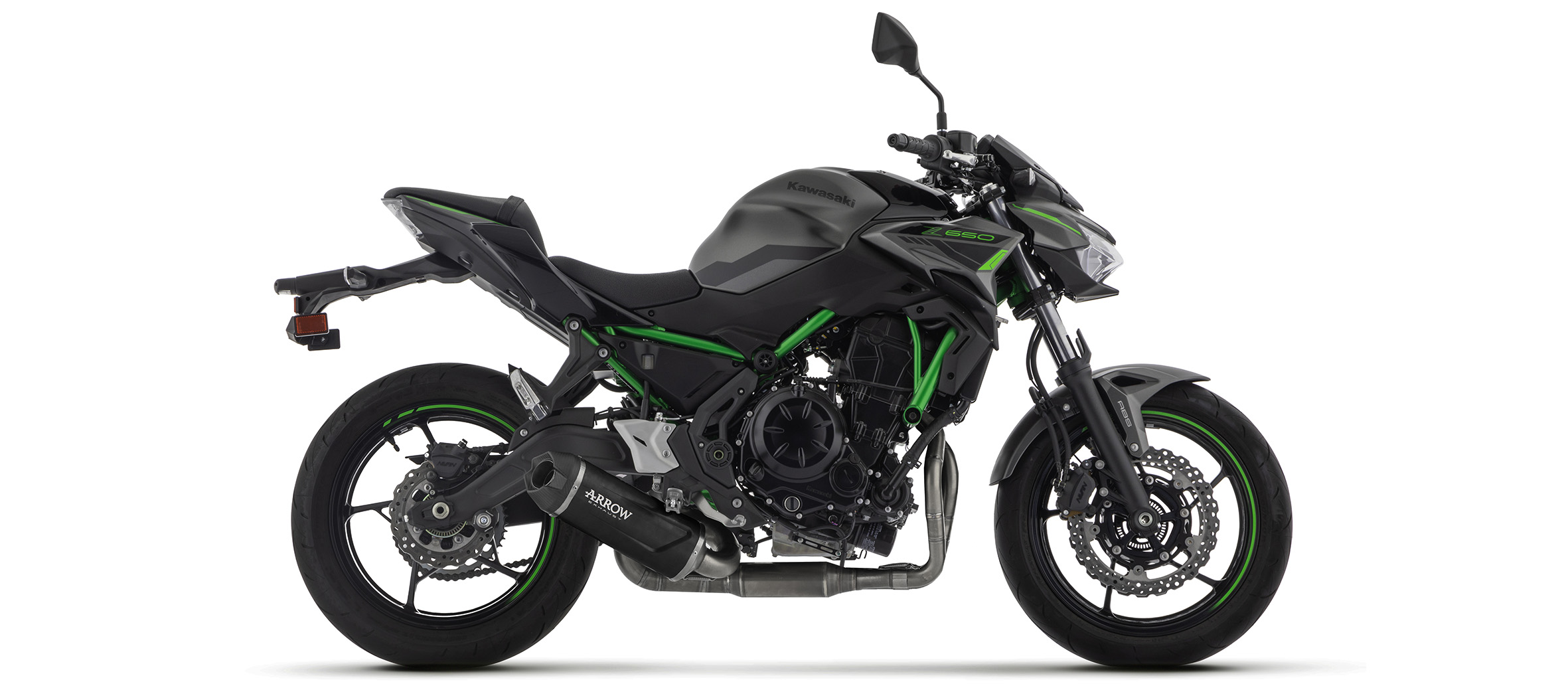 ARROW exhaust system INDY RACE EVO Titanium for Kawasaki Ninja 650 (35kW), Z650 (35kW) Model Year 2024-