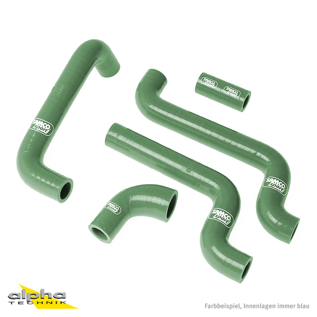 SAMCO SPORT Silicone Hose Kit B.R. green for Aprilia RS125 Model Year 1999-2012