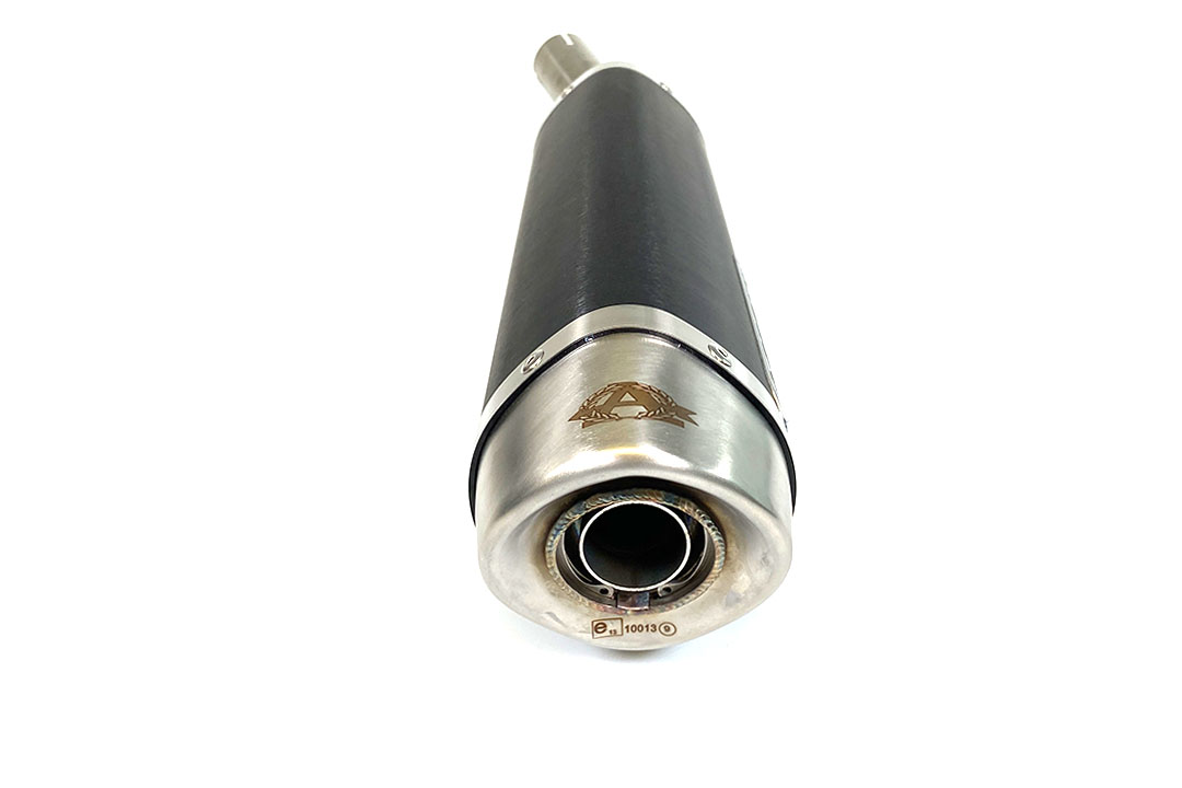 ARROW DARK THUNDER Exhaust for Suzuki SFV650 2009-2015, Black Aluminium