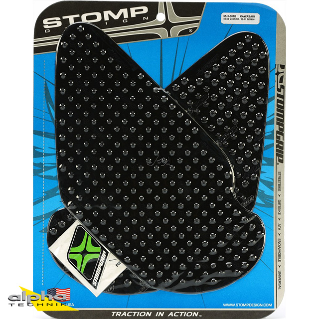 Stompgrip black, Volcano, for Kawasaki ZX6R(R) 2003-2004, ZZR600 2005-2008