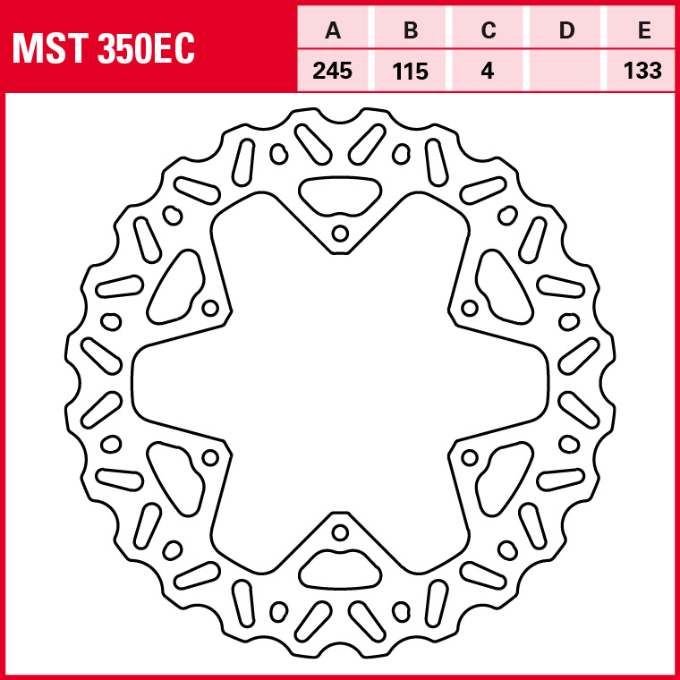 TRW brake disc Offroad Rigid MST350EC