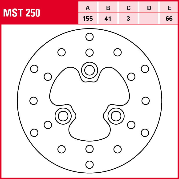 TRW brake disc All-round Rigid MST250