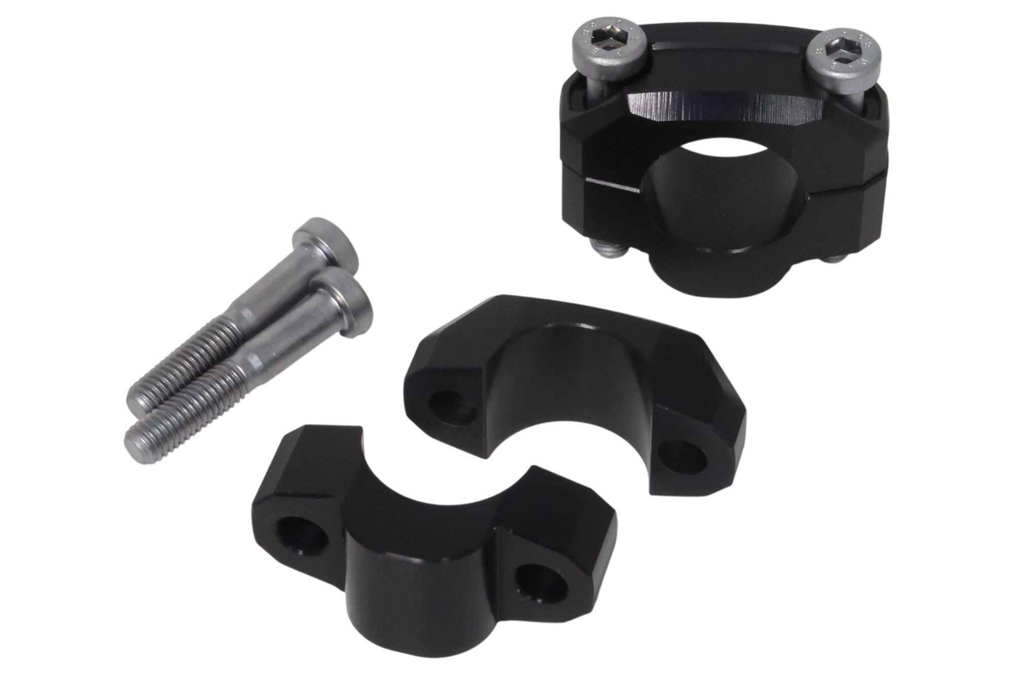 LSL Handlebar Clamp Kit for KTM 125 Duke, 390 Duke, from Ø26.5 to Ø28.6 mm, black