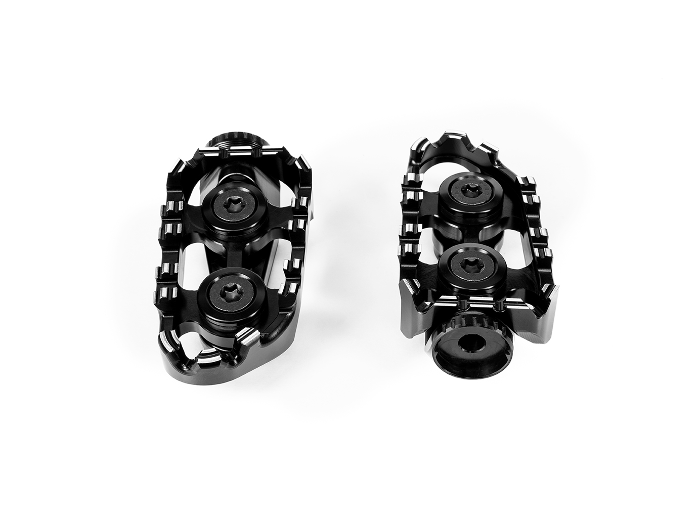 Gilles TECH-X Enduro footrest Footpegs, Black, for Yamaha MT07 Tracer, MT09 Tracer/Street Rally, Tracer 700(GT), Tracer 900(GT)