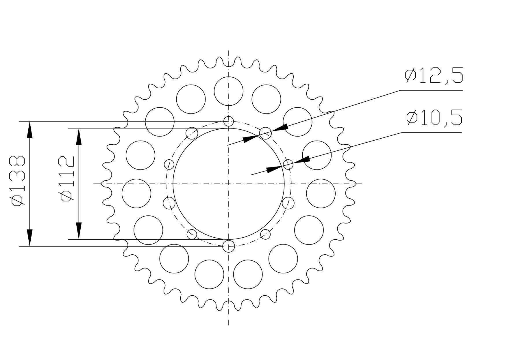 rear sprocket Aluminium, HO/YA/MZ Z-42