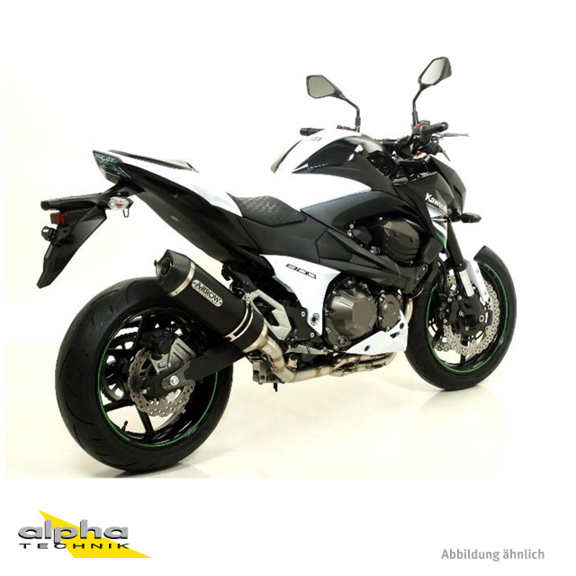 ARROW RACE TECH exhaust for Kawasaki Z750/Z750R/Z800 2007-16, made of aluminium, black