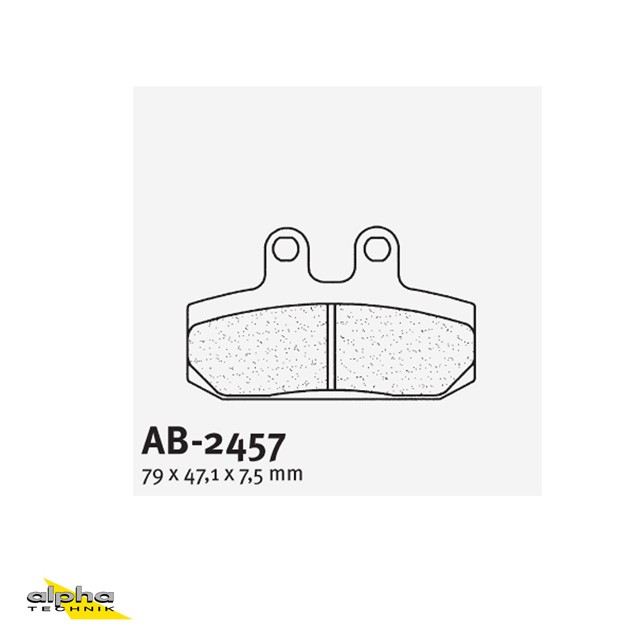 alpha Technik brake pad for street use with ABE