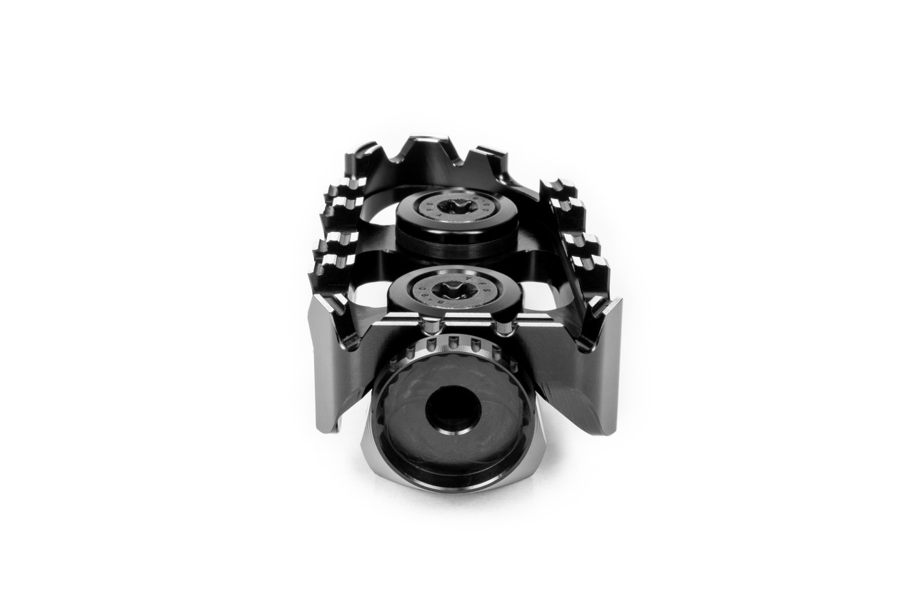 Gilles TECH-X Enduro footresten, black, with ABE, for Honda NX500, Type PC72, model year from 2023-2025