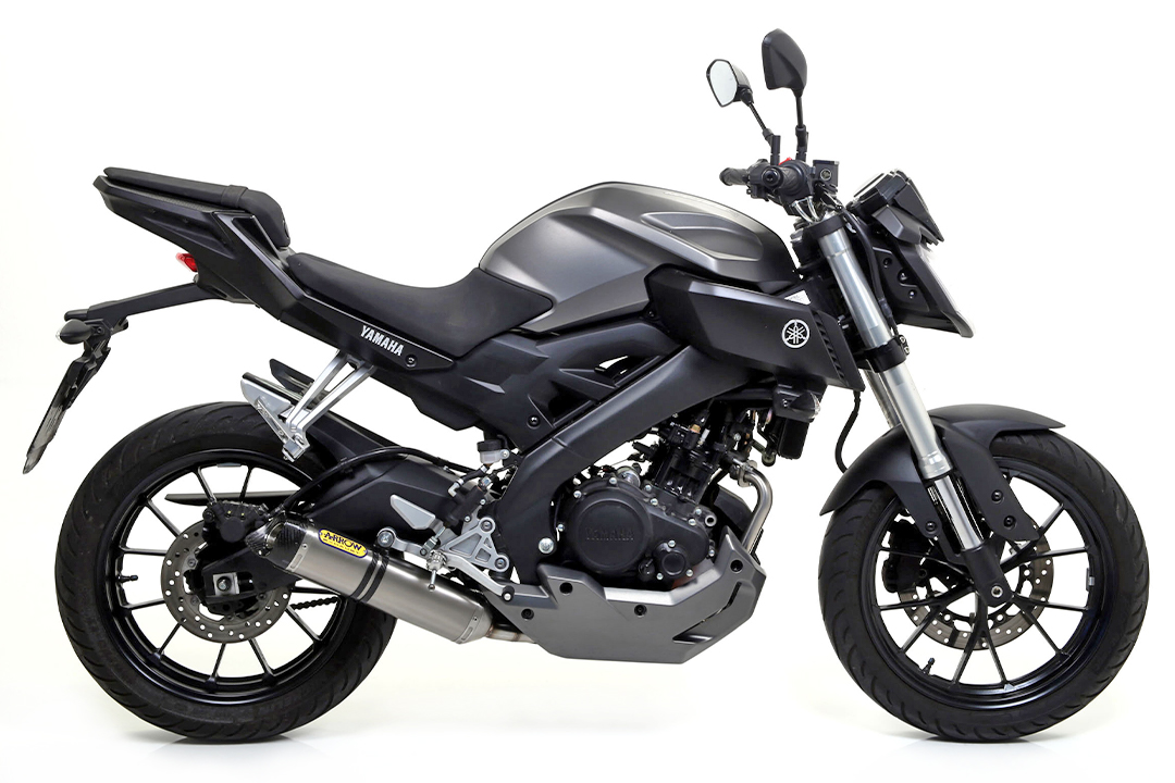 ARROW THUNDER Exhaust for Yamaha MT125 2014-, Titanium (Only with ARROW Header)