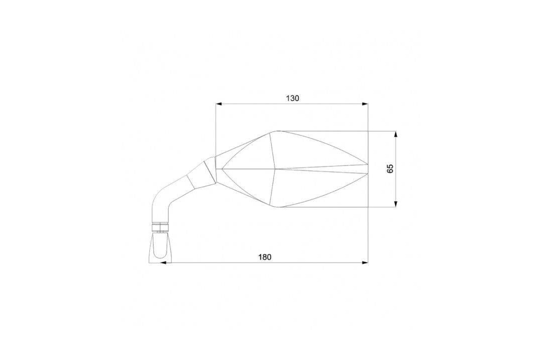 Barracuda rear mirror RACE Carbon-Design
