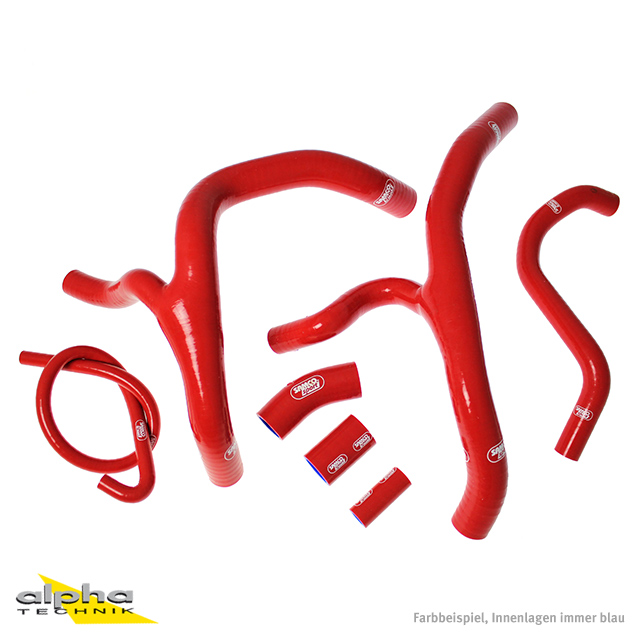 SAMCO SPORT Silicone Hose Kit Y-Piece - Race Design Red for Honda CBR1000RR Model Year 2012-2019