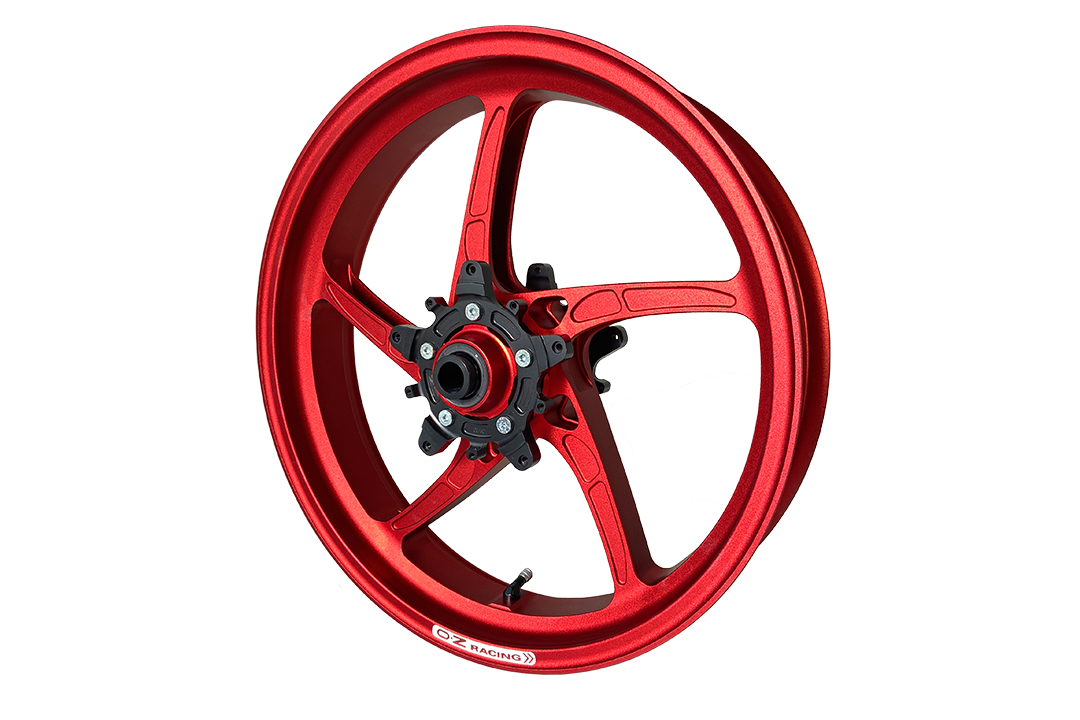 OZ Piega Conversion Kit 17" Aluminium Forged Wheels for Yamaha Tenere 700 from 2019 onwards matt red