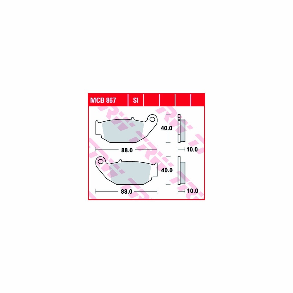 TRW brake pad set All-round MCB867 rear