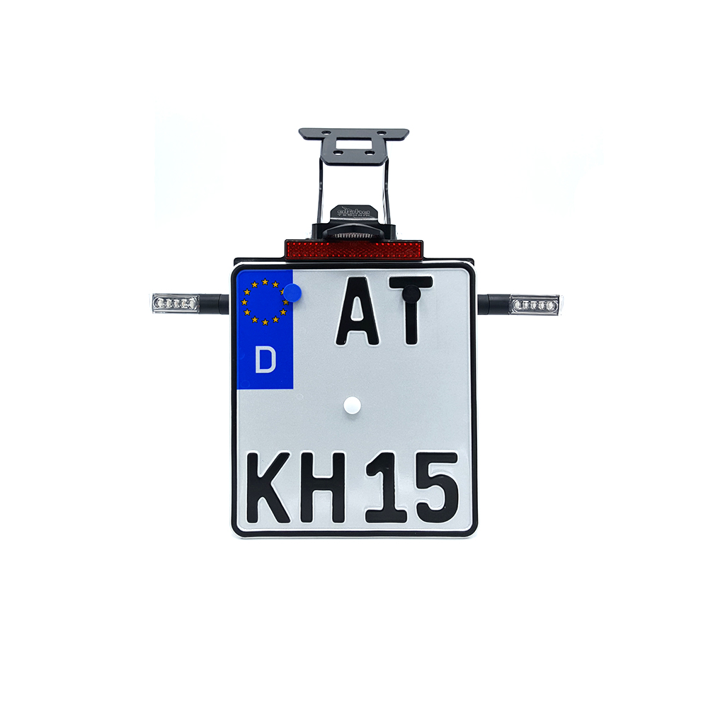 Number Plate Holder-flasher light, turn signal-Kit IDEA for Honda CB500F Type PC58 and CBR500R PC57 from Model Year 2017 (Rear)