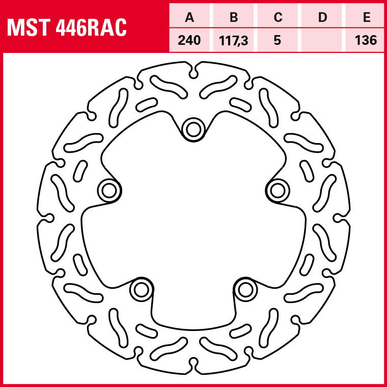 TRW brake disc Sportive rigid MST446RAC