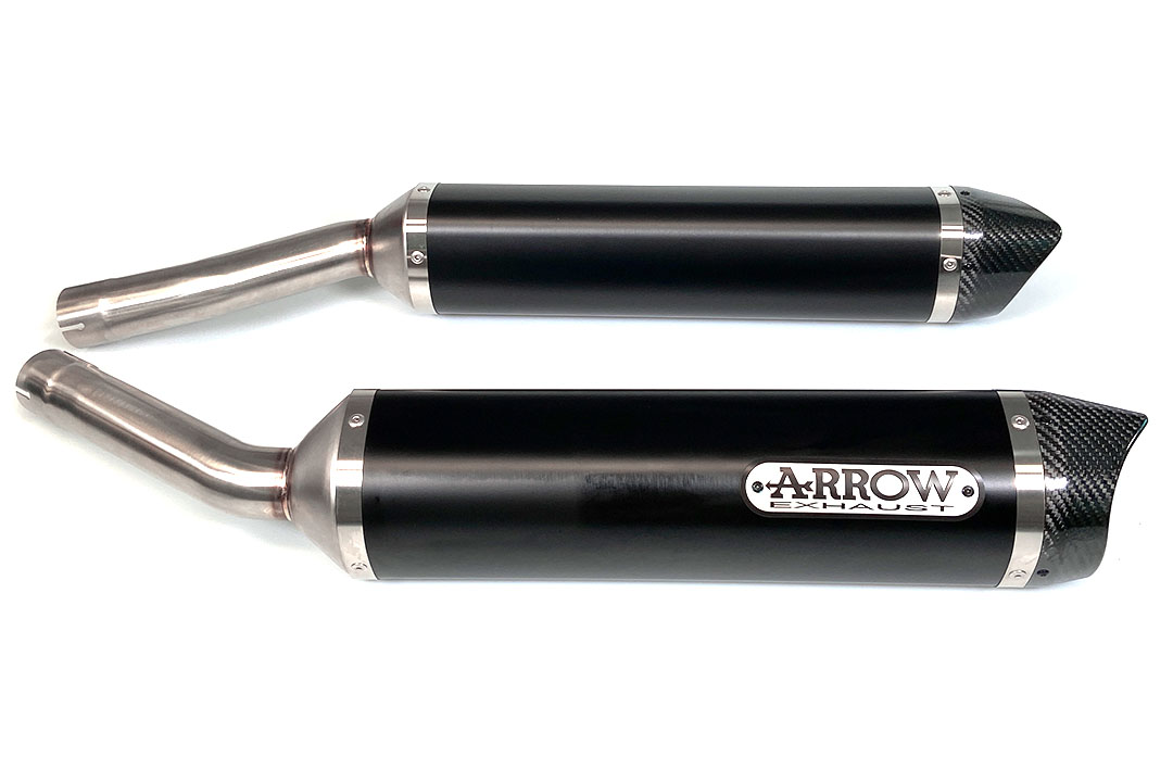ARROW DARK THUNDER Exhaust for Yamaha YZF-R1 2007-2008, Black Aluminium