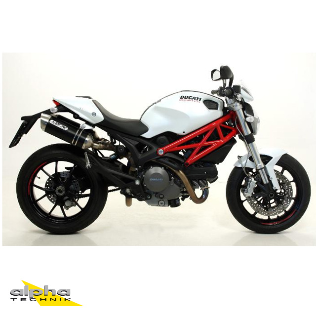 ARROW DARK STREET THUNDER Black Aluminium Exhaust for Ducati Monster 696 / 796 / 1100 2008-2014