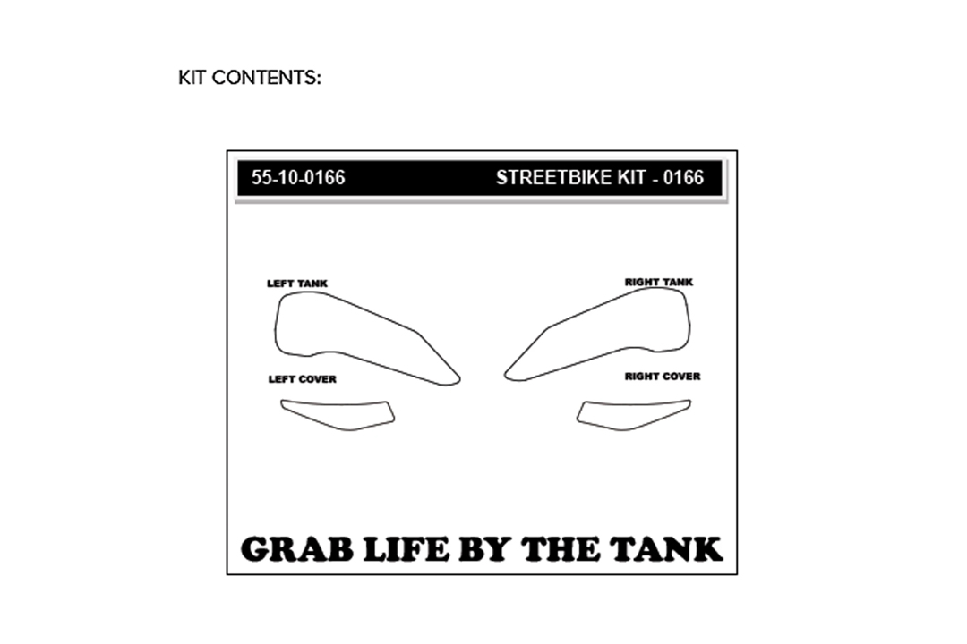Stompgrip fuel tank Pad hybrid, Volcano, for Ducati Hypermotard 950 (SP) Type: BB (Model year 2019-2022)