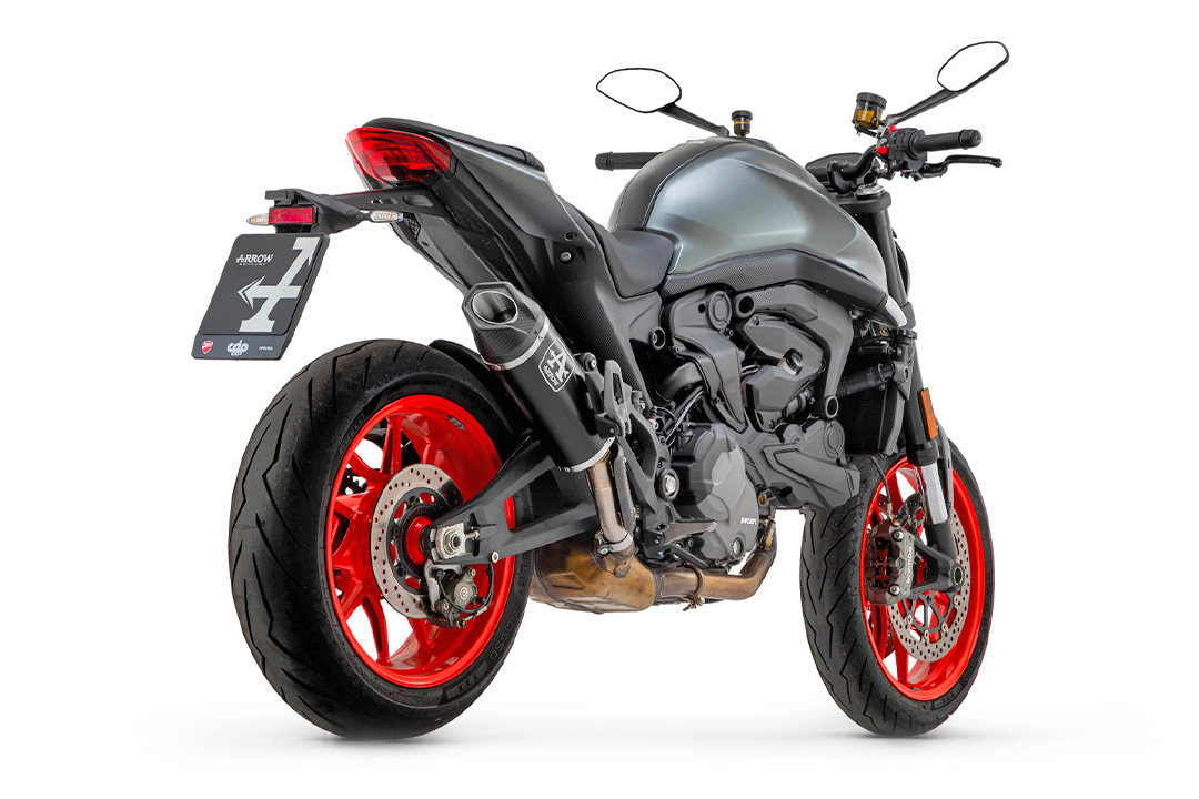 ARROW INDY RACE DARK Aluminium Exhaust for Ducati Monster / Monster+ from model year 2021-
