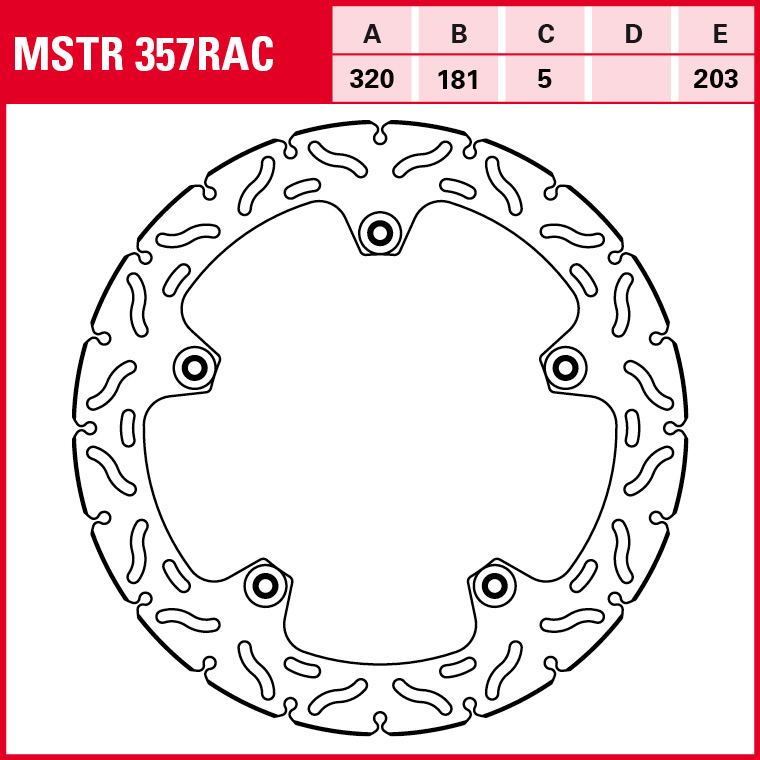 TRW brake disc Sportive BMW Semifloating MSTR357RAC