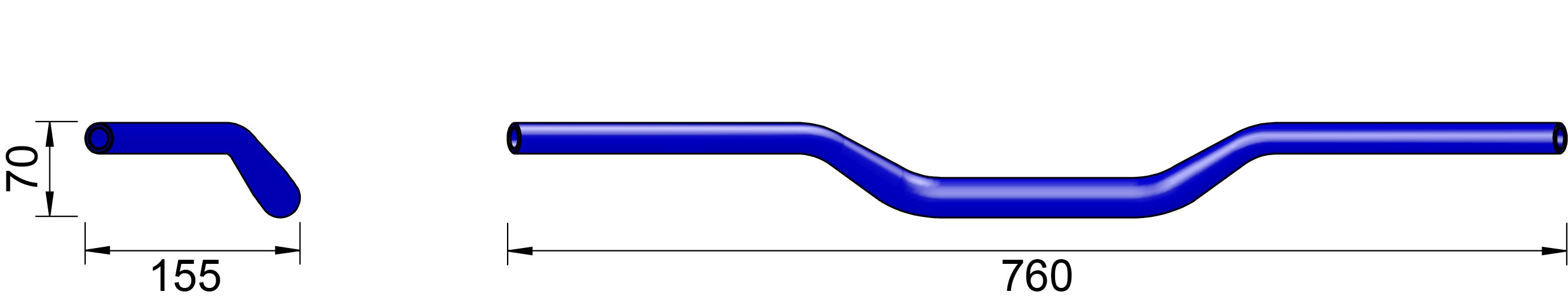 LSL Tapered X-Bar handlebar Superbike X01 28.6 mm Gold