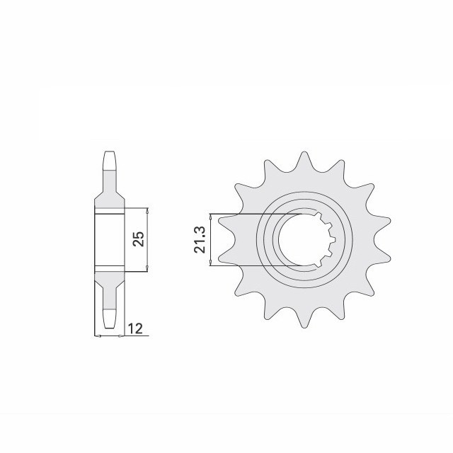 Sprocket, 15 Teeth, Pitch 520