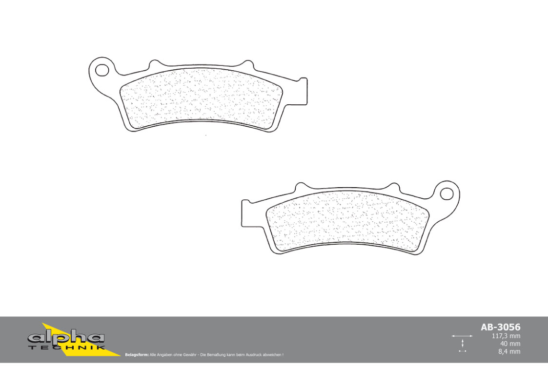 alpha Technik brake pad Scooter with ABE