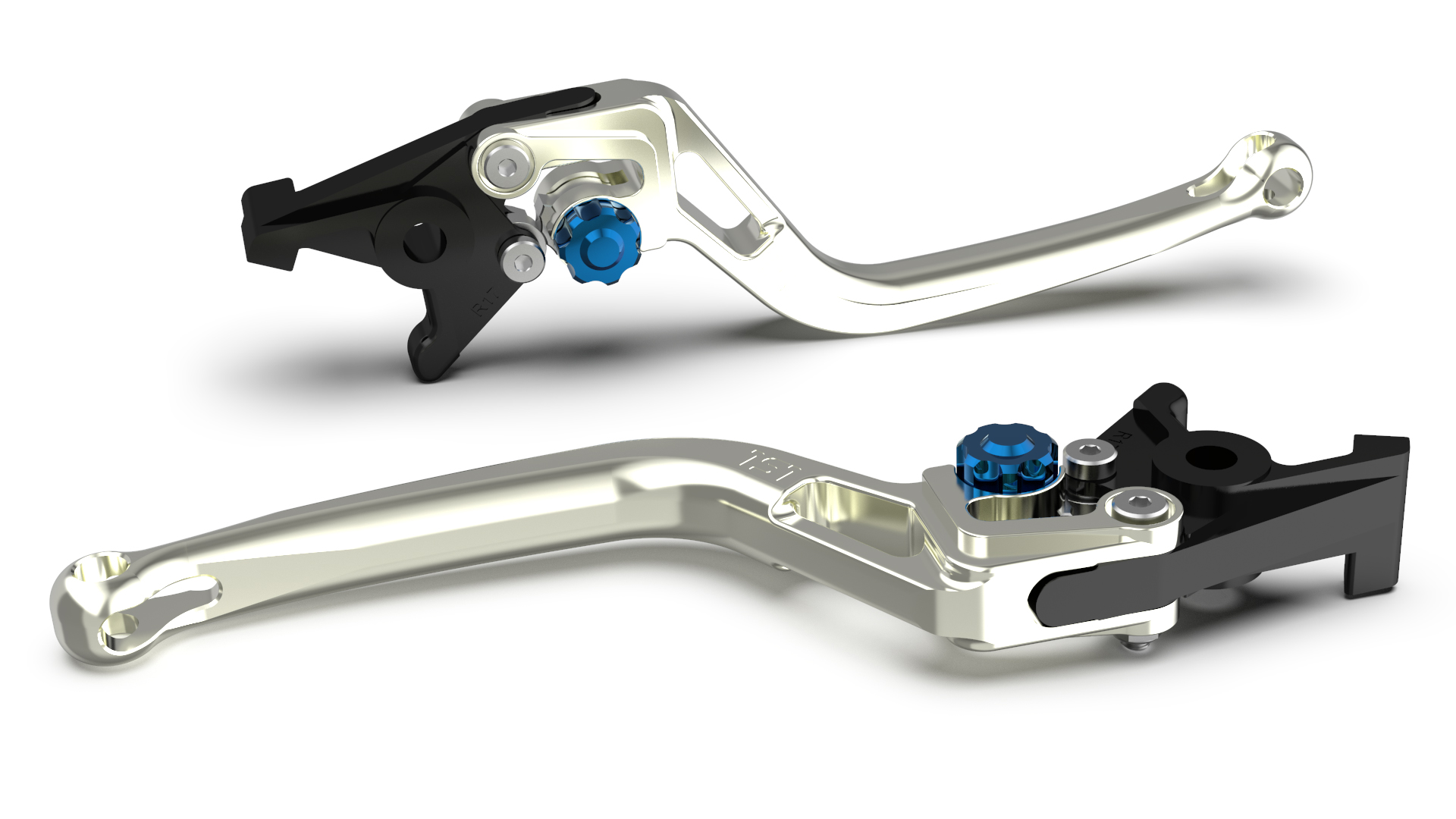LSL clutch lever BOW L83R, silver/blue