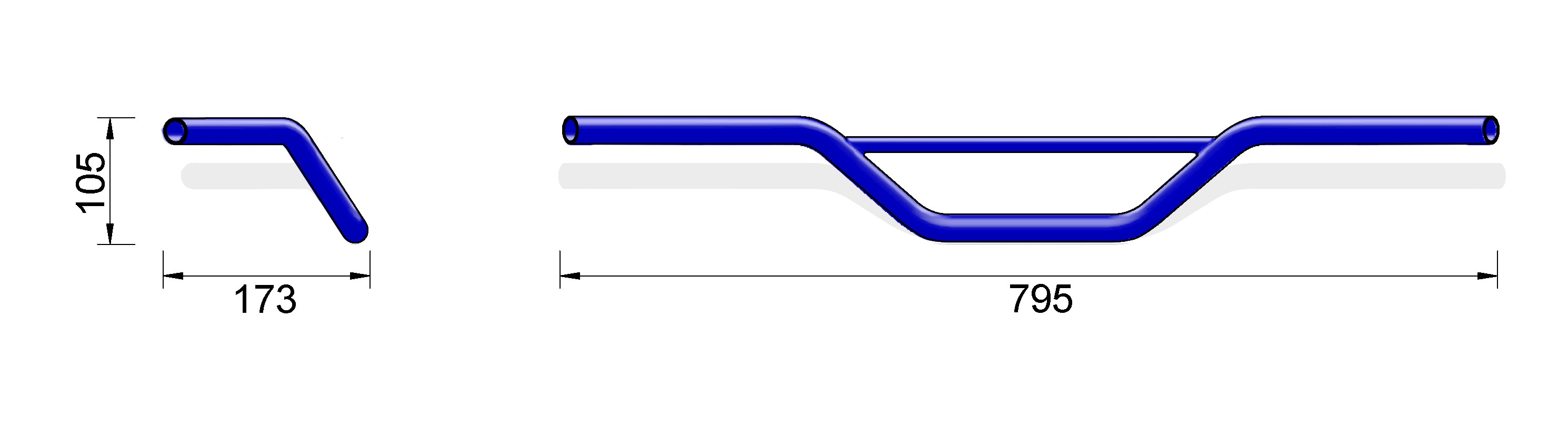 LSL Enduro handlebar MX2, Steel, Black