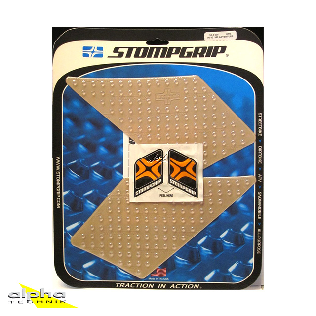 Stompgrip clear, Volcano, for BMW F800GT (2013-2018), R1200GS (2013-2016); KTM 950 LC8 Adventure (2003-2006), 990 LC8 Adventure (2006-2013)