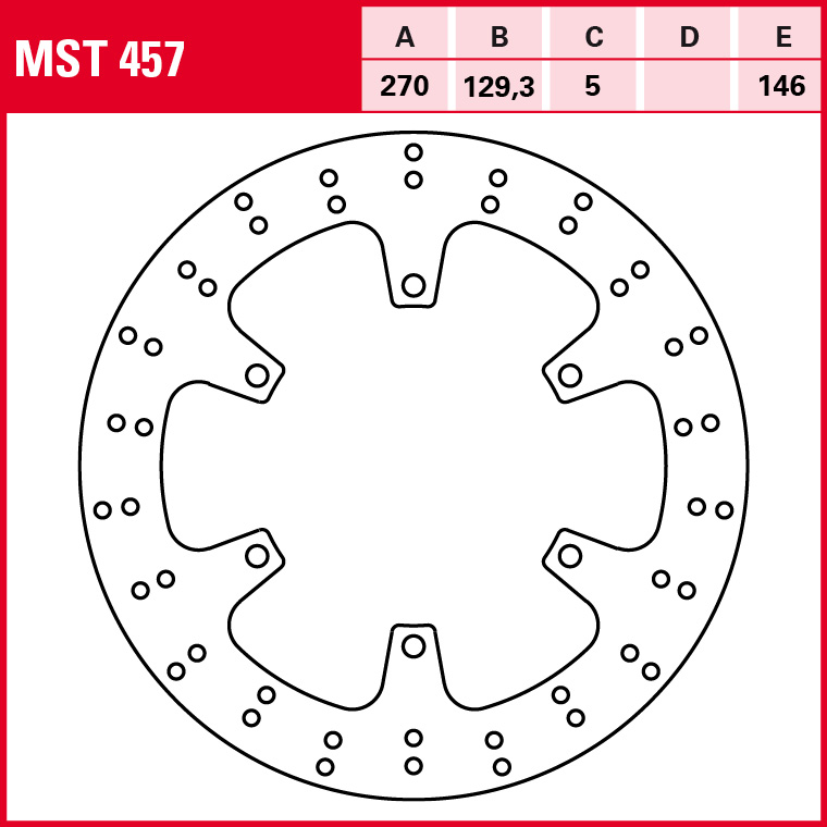 TRW brake disc Allround rigid MST457