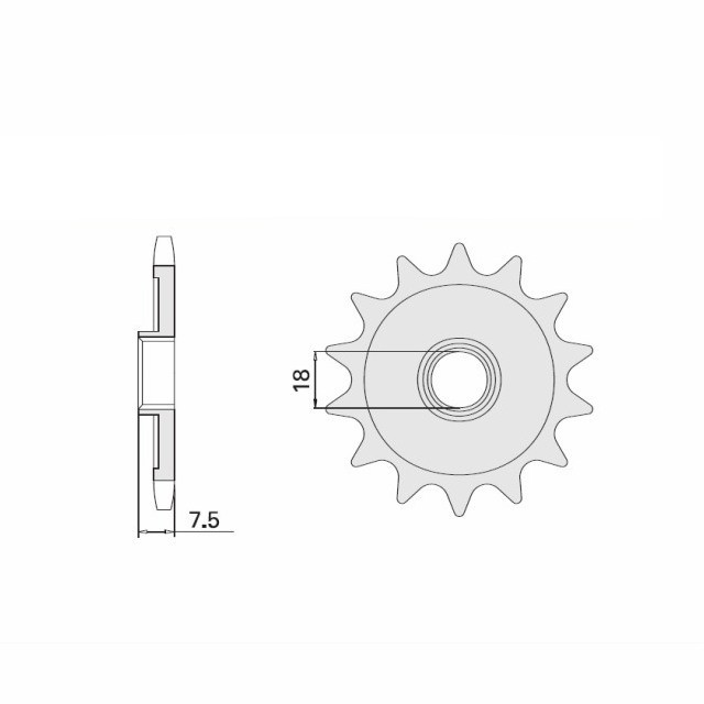 Sprocket, 13 Teeth, 520 Pitch