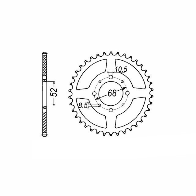 DID Chain Kit with 428VX Chain, standard colour, for Suzuki FL125SDW Address, Model Year 2008