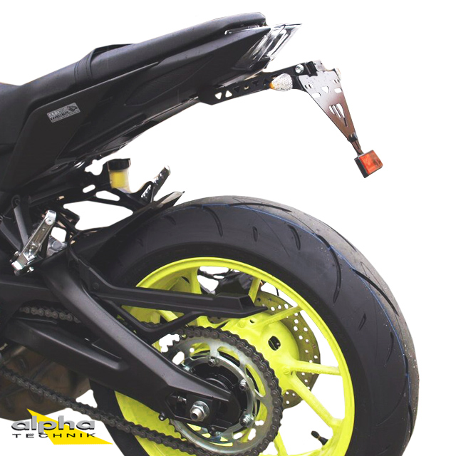 alpha Technik Number Plate Holder Yamaha MTN850-A, MT09 ABS, MT09SP; Type RN43; Model year 2017-
