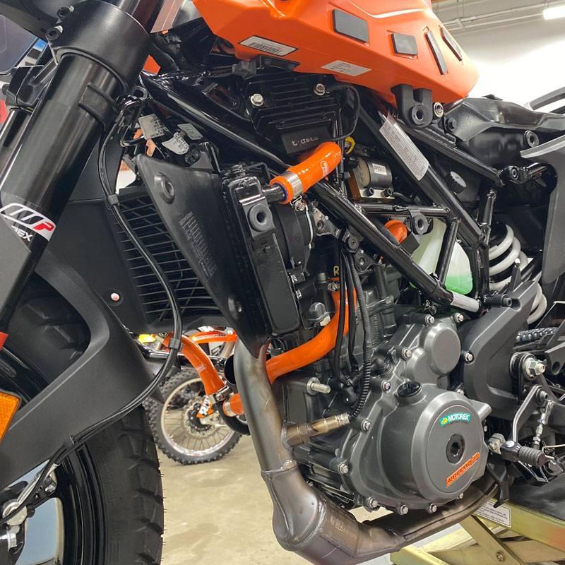 SAMCO SPORT Silicone Hose Kit orange for KTM 390 Adventure 390 RC Model Year 2022-2024