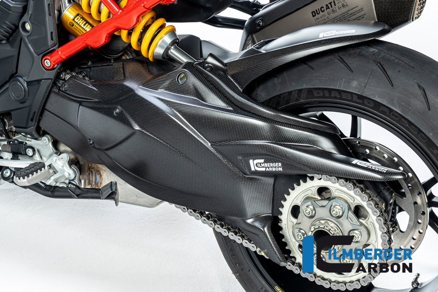 Ilmberger Carbon Swingarm Covers with chainguard, matt, Ducati Multistrada V4 Pike's Peak 2022-
