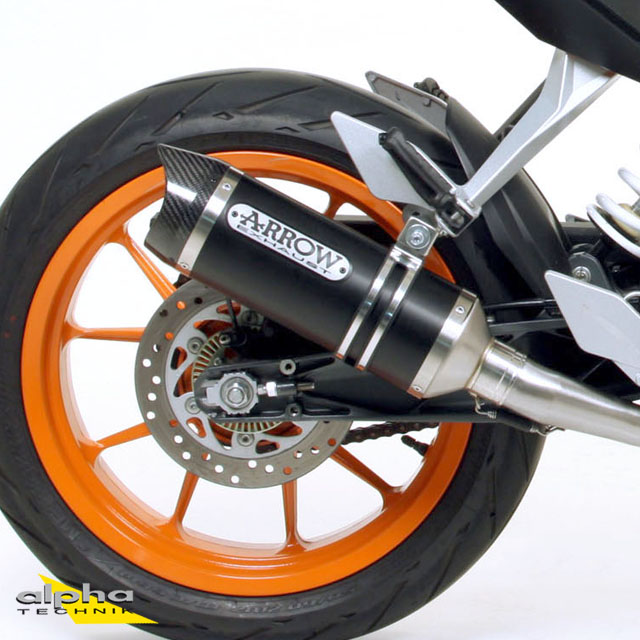 ARROW Aluminium DARK THUNDER Exhaust for KTM 125RC / 390RC / 390 Duke 2013-2016