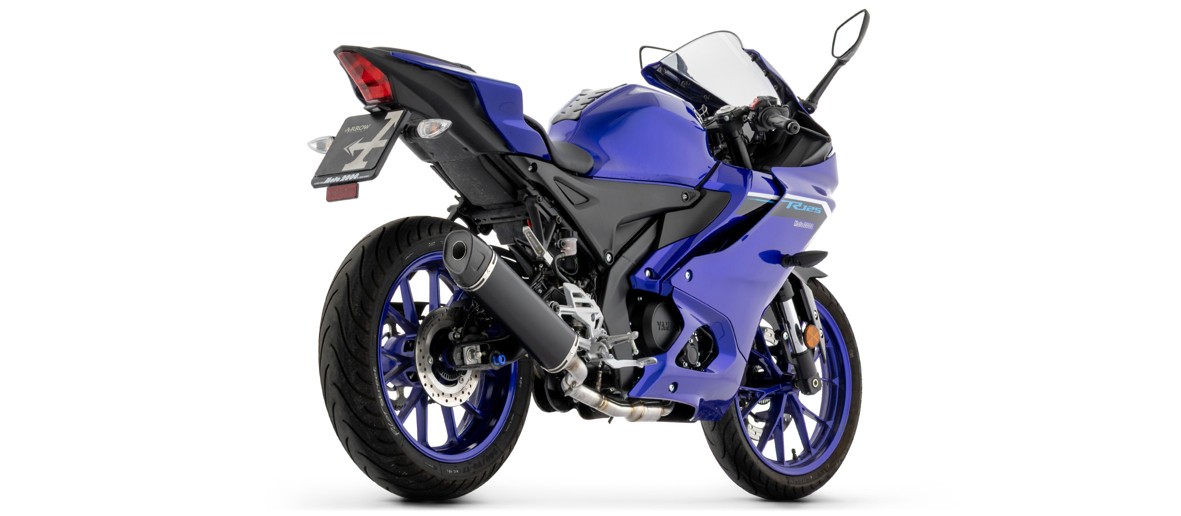 ARROW Icon Dark Aluminium Full System for Yamaha YZF-R, MT 125, 2025-