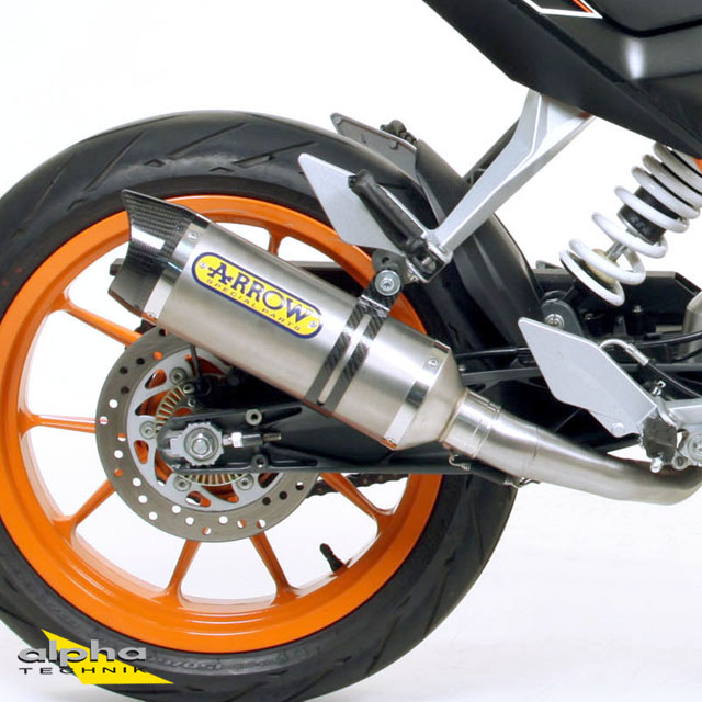 ARROW THUNDER Exhaust for KTM 125RC / 390RC / 390 Duke 2013-2016, Titanium (Only with ARROW Link Pipe)