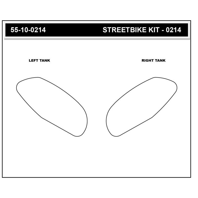 Stompgrip fuel tank Pad clear, Icon, Streetbike fuel tank Kit - fuel tank Sides, for Ducati Panigale V4, V4S, Panigale V2, V2S, 2025-