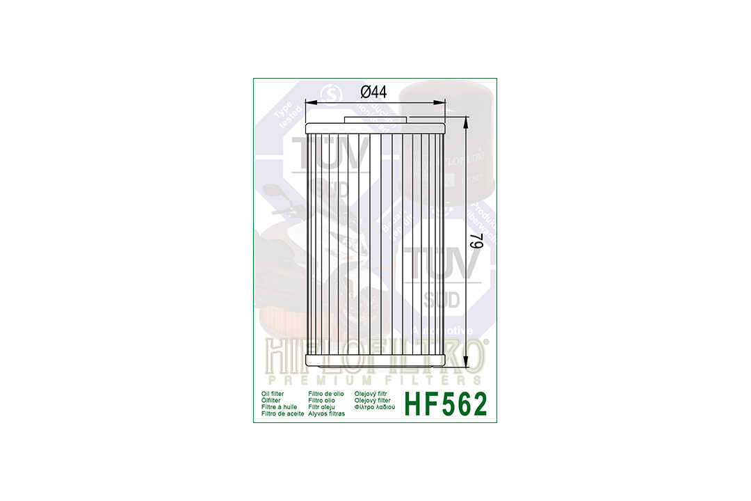 HIFLO oil filter HF562 for various Kymco models