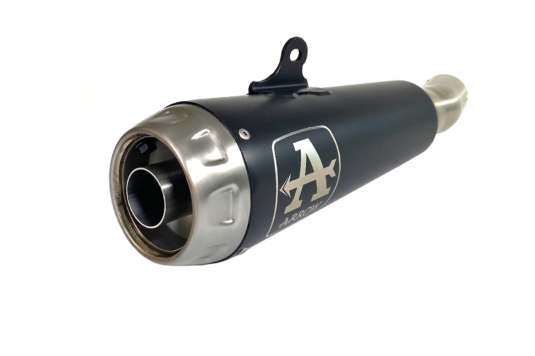 ARROW DARK PRO-RACE Exhaust for Kawasaki Ninja 400 / Z400 2018-, Black Stainless Steel