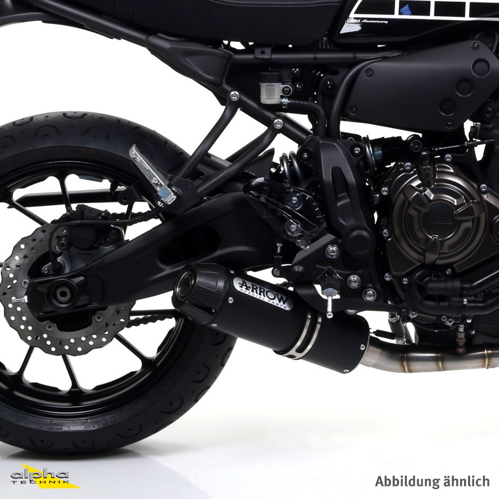 ARROW Exhaust DARK JET-RACE black stainless steel for Yamaha MT-07 / Tracer 700 2014-