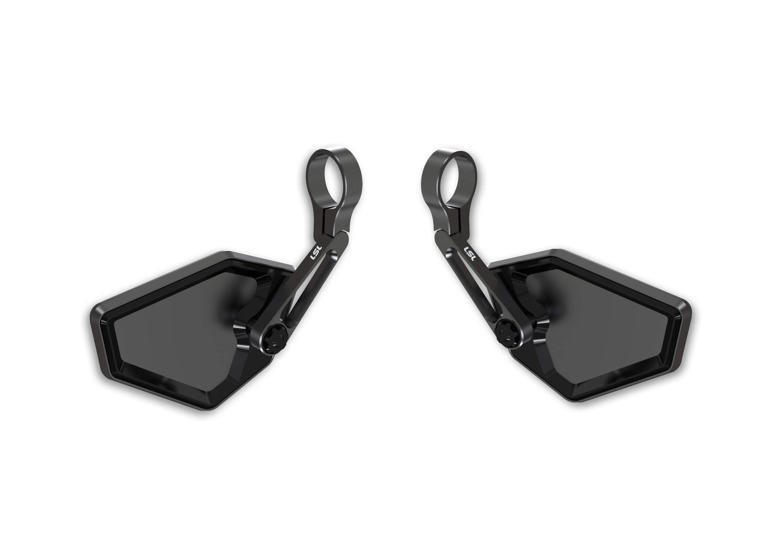 LSL NOVA-RACE mirror, short handlebarend mirror, black, with streetpproval, ECE