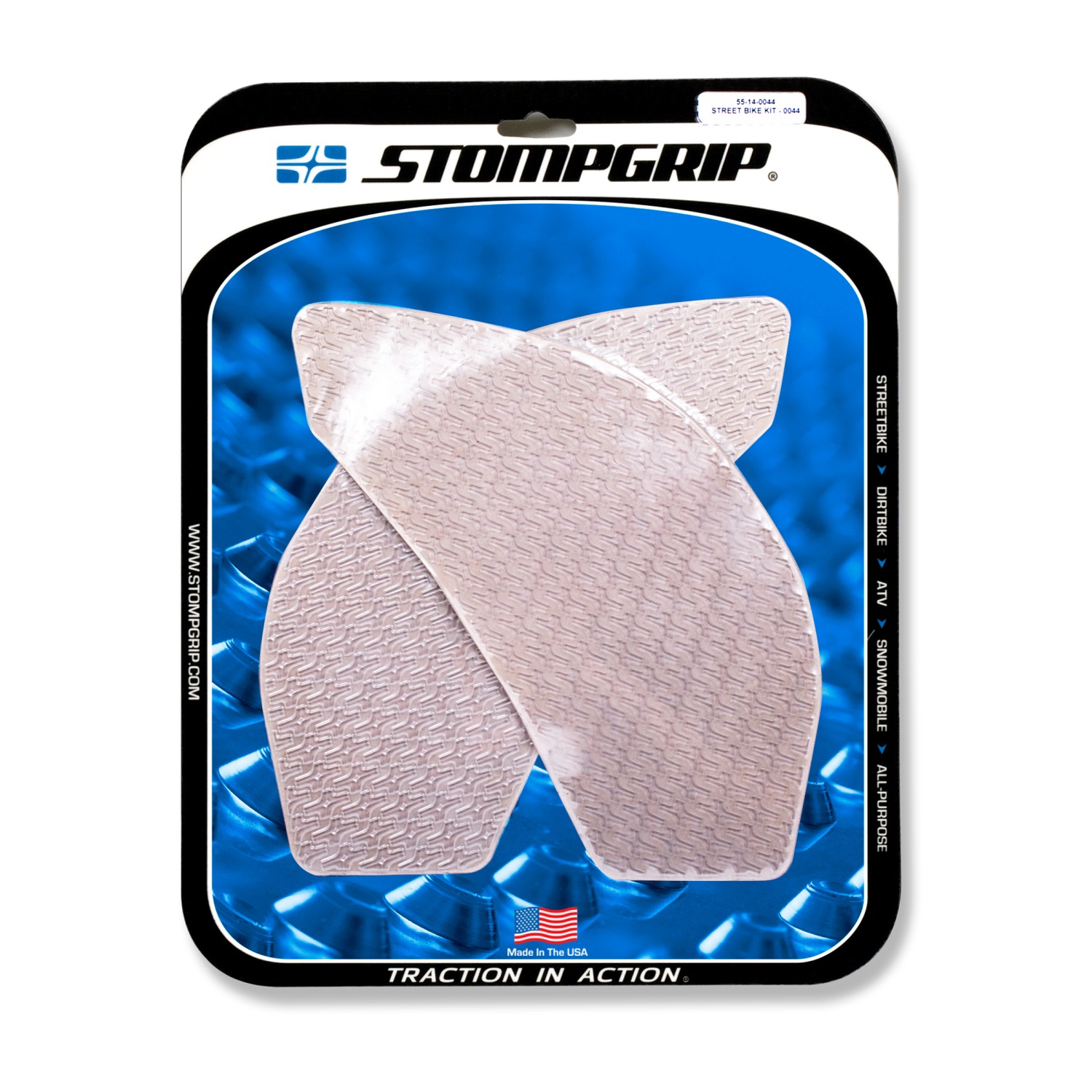 Stompgrip Traction Pads clear, for Kawasaki, ER6f, ER6n, Ninja 650, 2012-2016