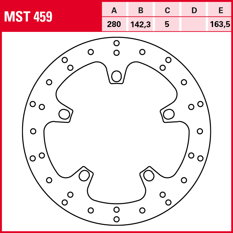 TRW brake disc All-round rigid MST459