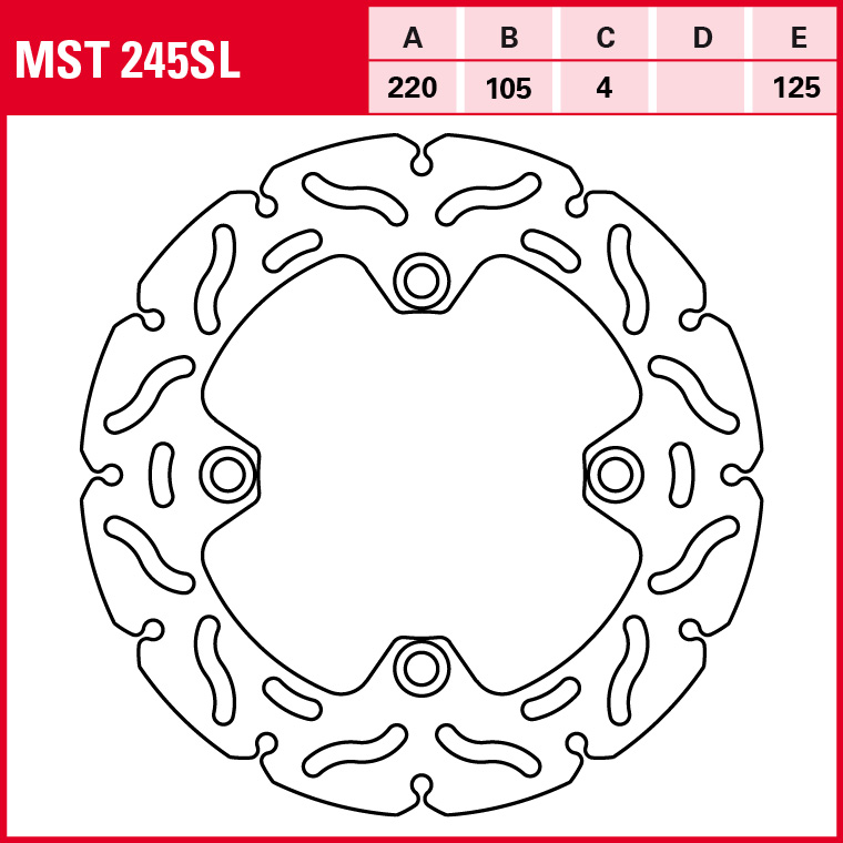 TRW brake disc Racing fixed MST245SL