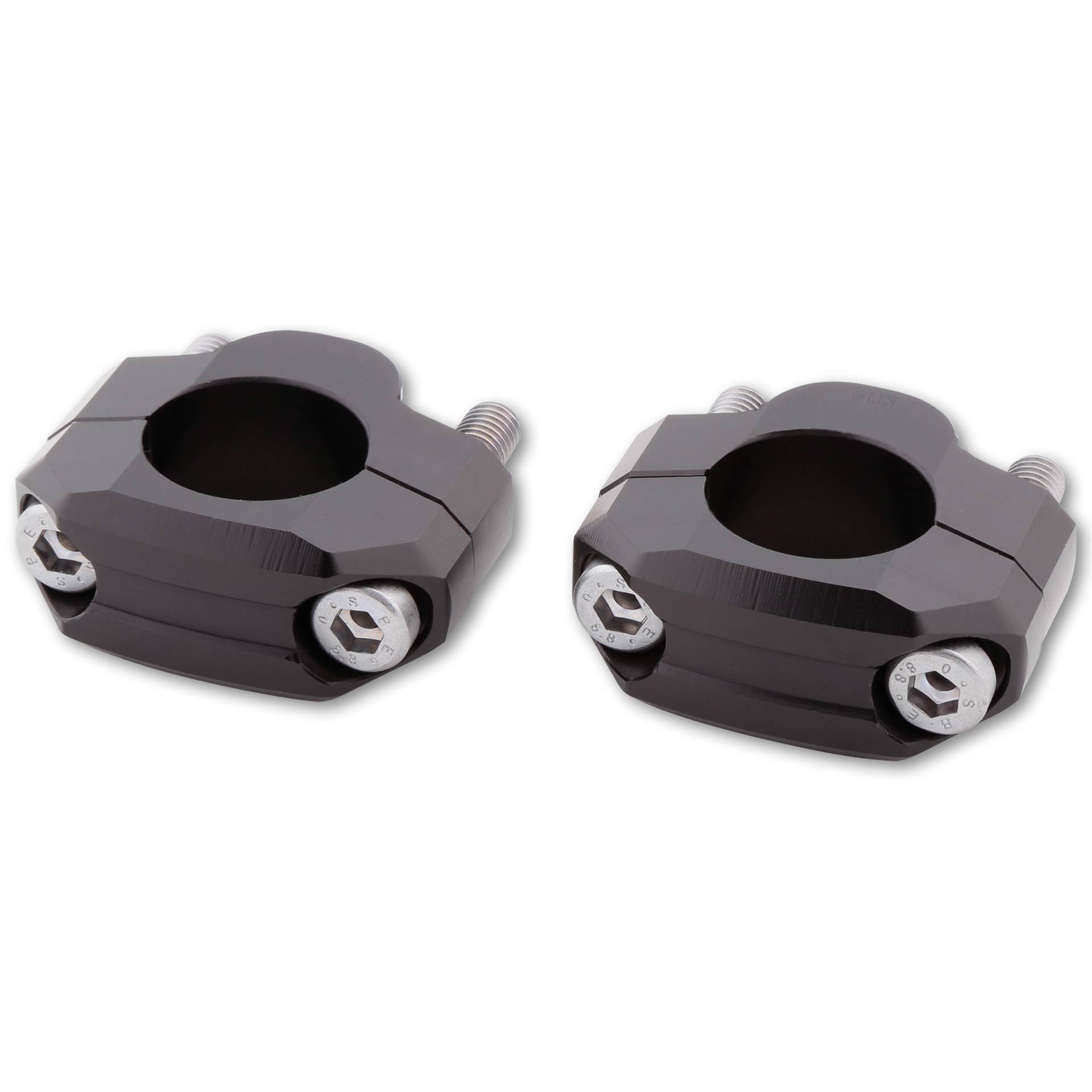 LSL Handlebar Clamp Kit for KTM 125 Duke, 390 Duke, from Ø26.5 to Ø28.6 mm, black